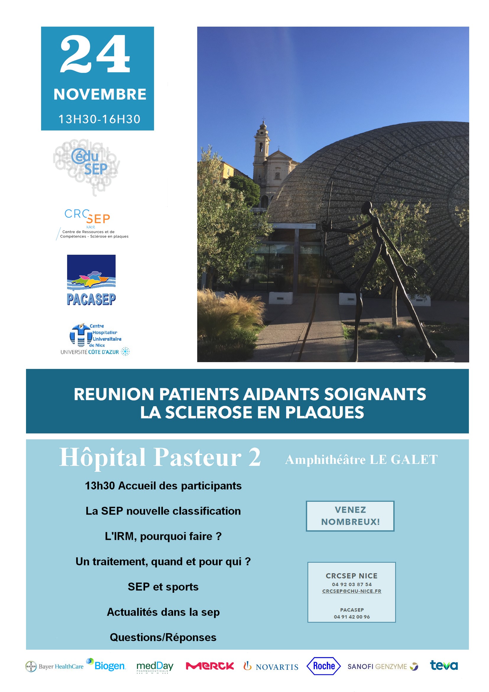 Conférence grand public à Nice le 24 novembre 2018