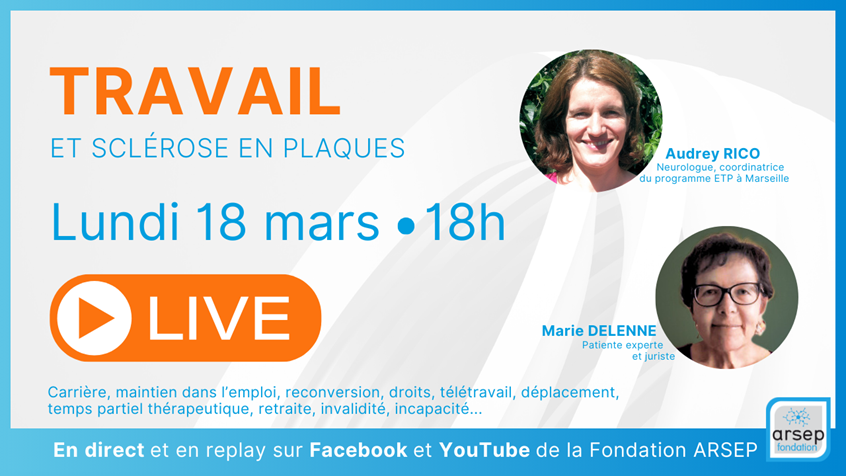 Le LIVE de la fondation ARSEP : SEP et travail le 18 mars à 18h